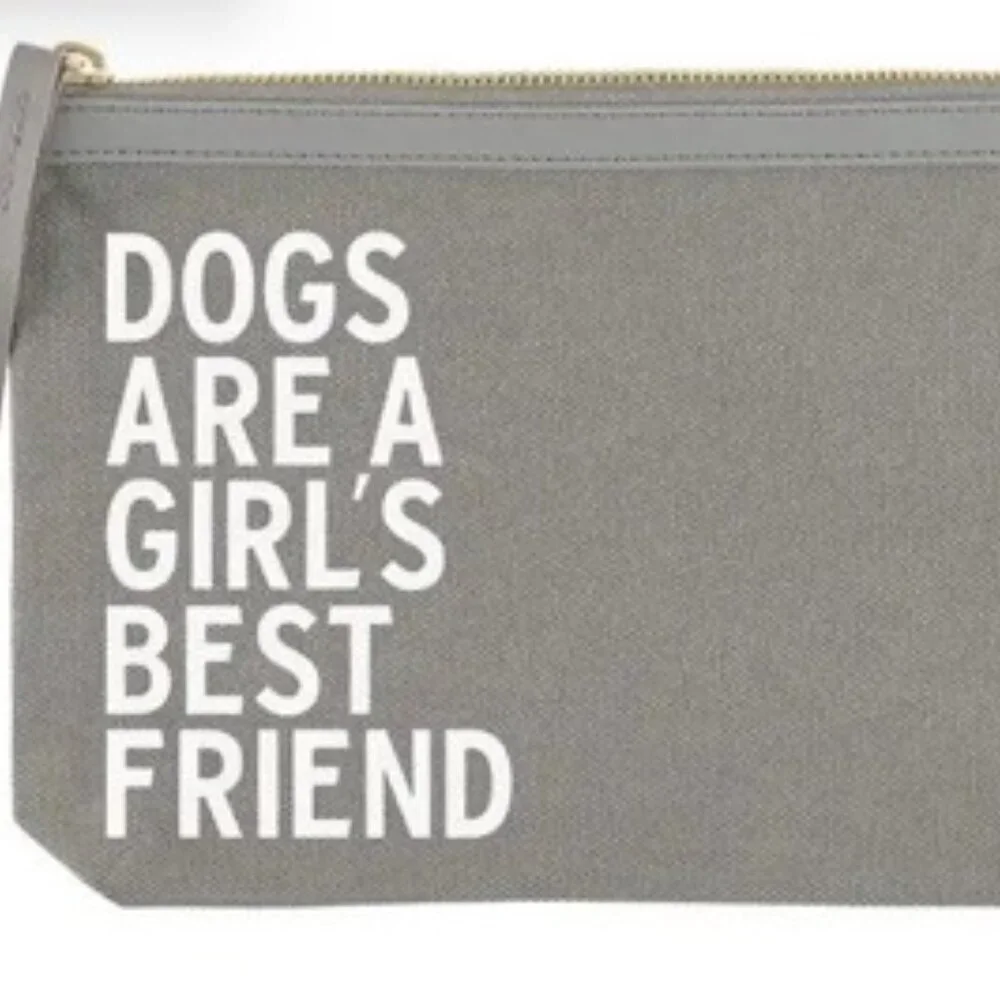 Dogs Are a Girls Best Friend Canvas Pouch